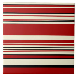 Carreau Stripes complexes - Rouge & Crème