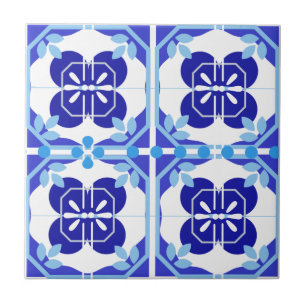 Carreau Style azulejos bleu marine complexe