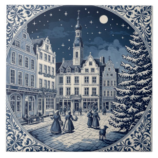 Carreau style Delft hiver/Noël 5