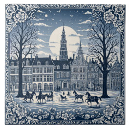 Carreau style Delft hiver/Noël 6