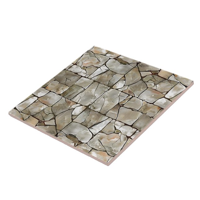 Carreau Style élégant Regroupé Flagstone Améliorant (Côté)