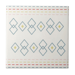 Carreau Style Marocain Motif, Sage Géométrique, Jaune,