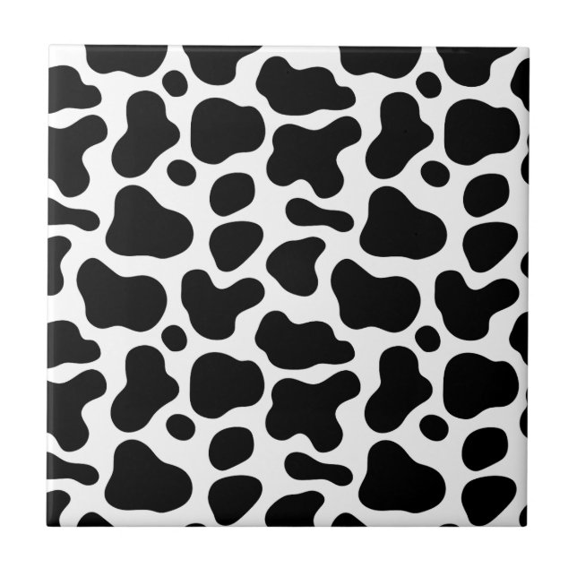 Carreau Style moderne et preppy du Leopard l Blanc noir (Devant)