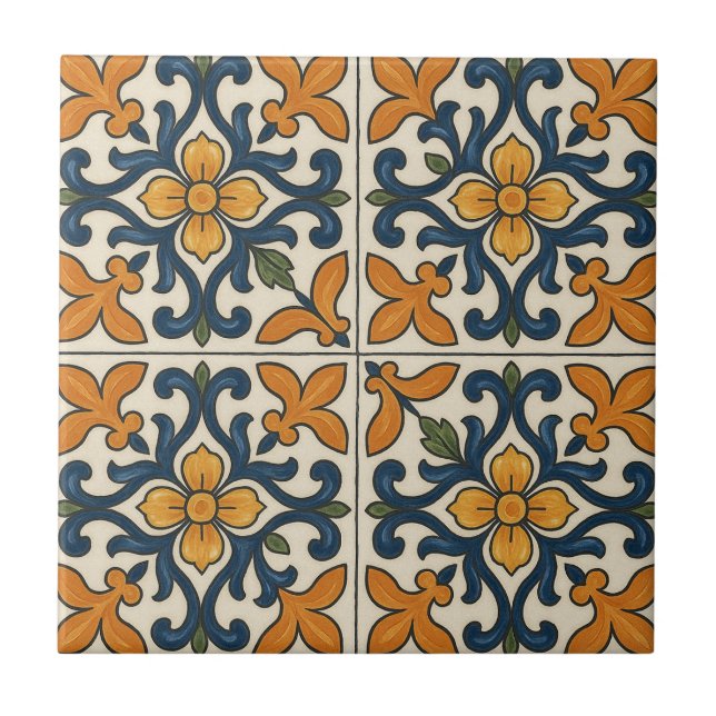 Carreau Style Talavera espagnol (Devant)