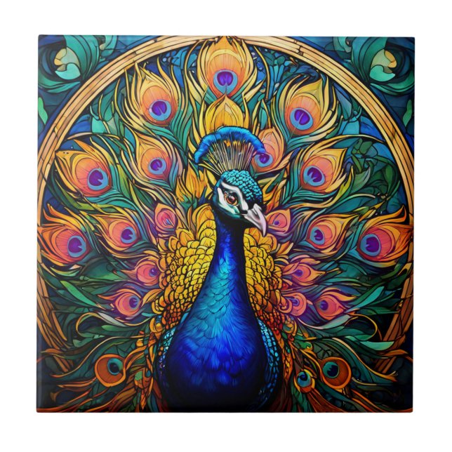 Carreau Style Verre brut Peacock Carrelage céramique (Devant)