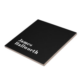 Carreau Stylish Editable Retro Modern Name (ou autre texte