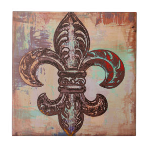 Carreau Stylish Fleur De Lis Design