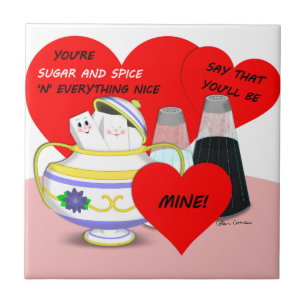 Carreau Sucre et épices - Carte Valentine Art
