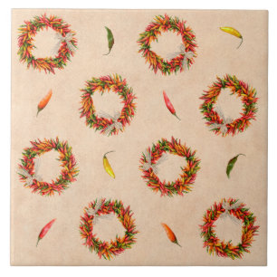 Carreau Sud-Ouest du Chili Ristra Wreaths partout sur Moti