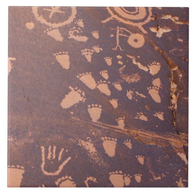 Carreau Sud-ouest Petroglyph Empreintes amérindiennes (Devant)