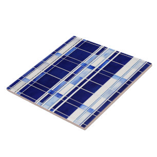 Carreau Summer Navy Blue Boat Collection de rayures modern