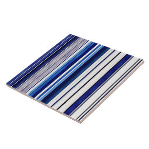 Carreau Summer Navy Blue Boat Collection de rayures tendan