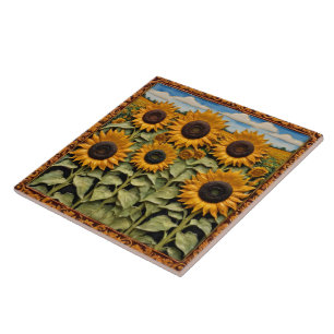 Carreau Sunflowers Beautiful Trendy Collection