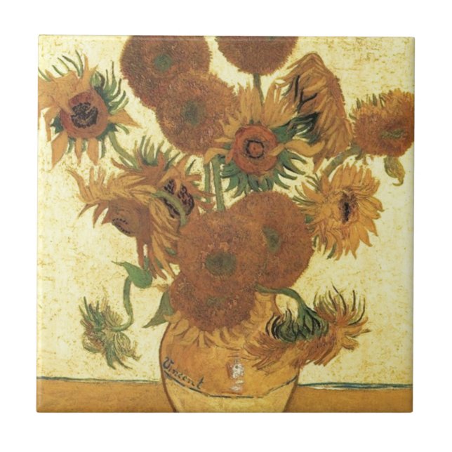 Carreau Sunflowers par Van Gogh (Devant)