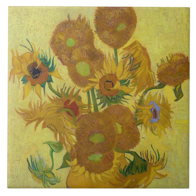 Carreau Sunflowers, Vincent van Gogh (Devant)