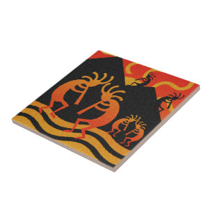 Carreau Sunset du désert Kokopelli Sud-ouest