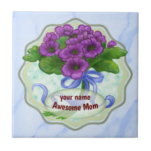 Carreau Superbe tuile de bouquet Maman