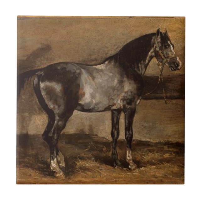 Carreau Support gris de cheval par Theodore Gericault (Devant)