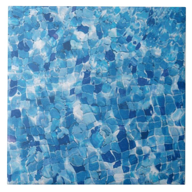 Carreau Surface d'eau bleue Abstraite (Devant)