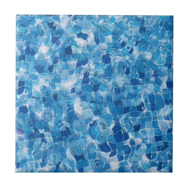 Carreau Surface d'eau bleue Abstraite (Devant)