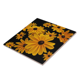 Carreau Susan Flowers aux yeux noirs Carrelage en céramiqu
