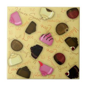 Carreau Sweet Valentine - Saint Valentin Motif de bonbons