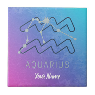 Carreau Symbole Aquarius Zodiac Star Horoscope Constellati