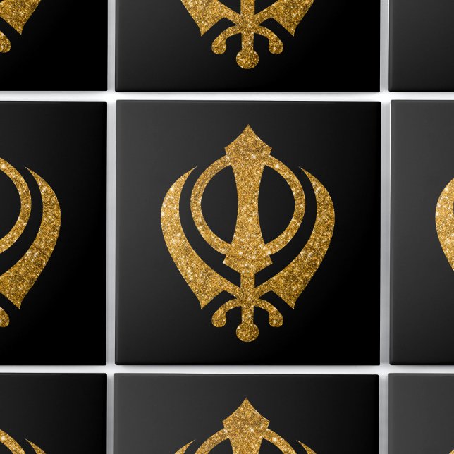 Carreau SYMBOLE DE Glitterie Sikh Khanda (Créateur téléchargé)