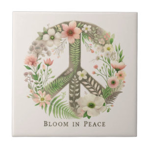 Carreau SYMBOLE DE LA PLEINE FLORE "Bloom in Peace"