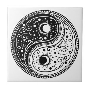 Carreau Symbole d'ornement yin yang cachemire le design pa
