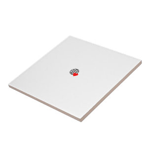 Carreau Symbole du coeur rouge créé avec des lignes lisses