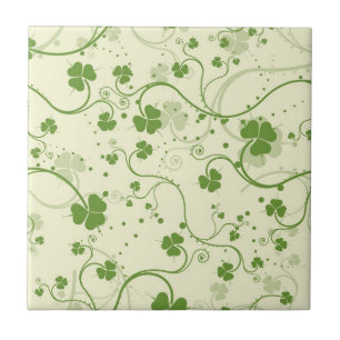 CARREAU SYMBOLE IRLANDAIS DE SHAMROCK