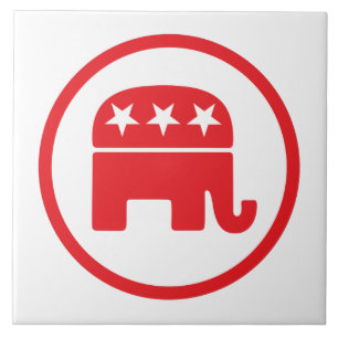 Carreau Symbole politique du parti républicain (éléphant)