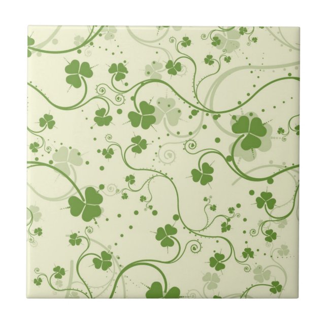 CARREAU SYMBOLE SHAMROCK IRLANDAIS (Devant)