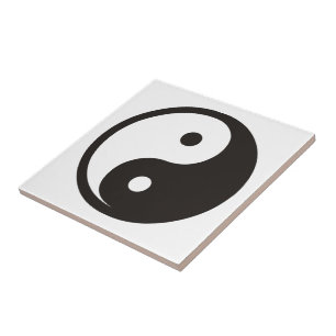 Carreau Symbole Yin Yang - conception de tatouage solide