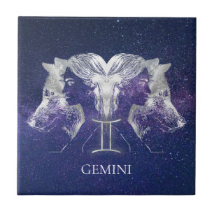 Carreau Symbole Zodiac Sky Gemini de la Voie Lactée