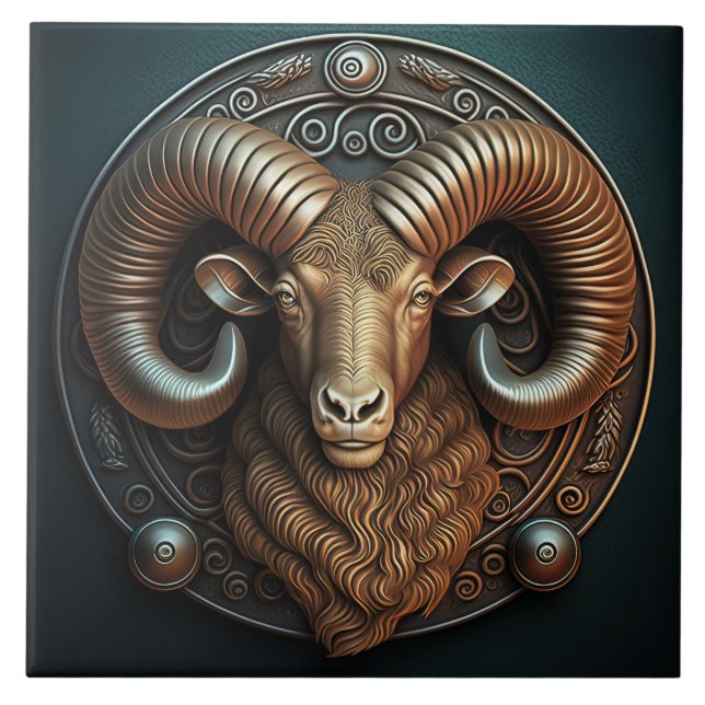 Carreau SYMBOLE Zodiaque Aries Horoscope (Devant)