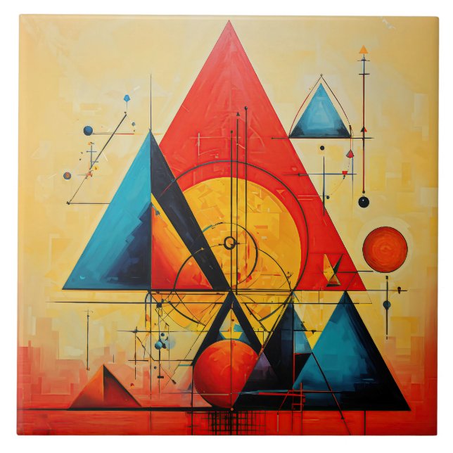 Carreau Symboles géométriques Abstrait #08 (Devant)