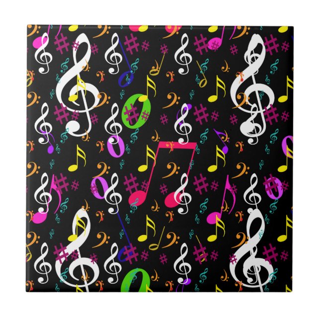 Carreau Symboles musicaux Design Motif (Devant)