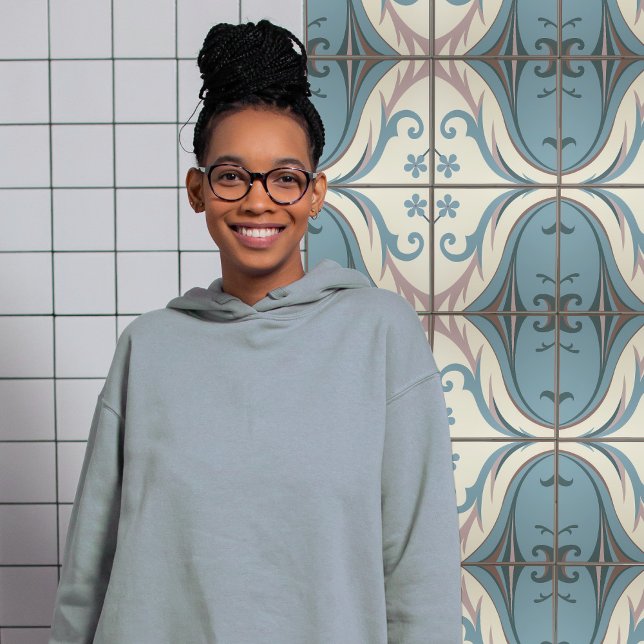 Carreau Symétrie florale Abstraite moderne du milieu du si (Créateur téléchargé)