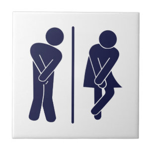 Carreau Sympathique Unisex Bathroom Sign
