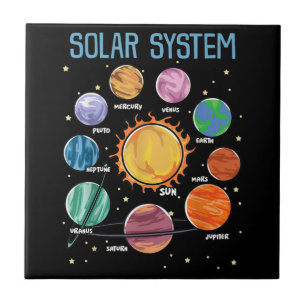 Carreau Système solaire Planètes Science Space Boys Girls 