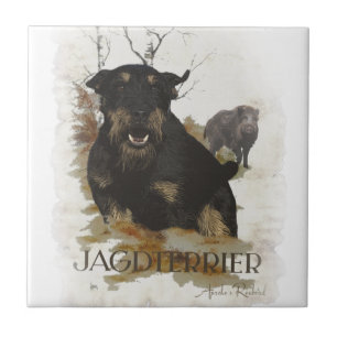 Carreau T-Shirt Jagdterrier Tasse Céramique Ornement Ch