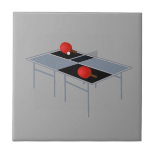 Carreau Table De Ping Pong Avec Chauves-Bateaux Et Boule,