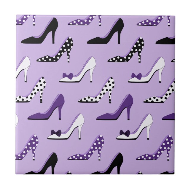 Carreau talons de mode violet chic (Devant)