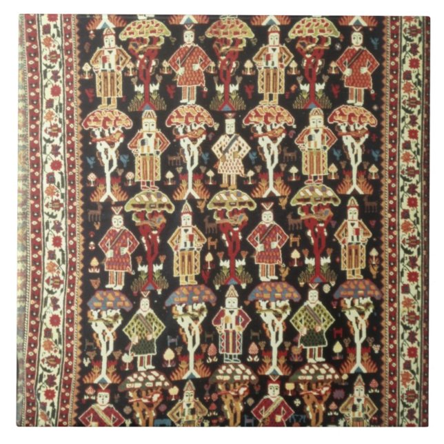 Carreau Tapis de Perse, 19ème-20ème siècle (Devant)