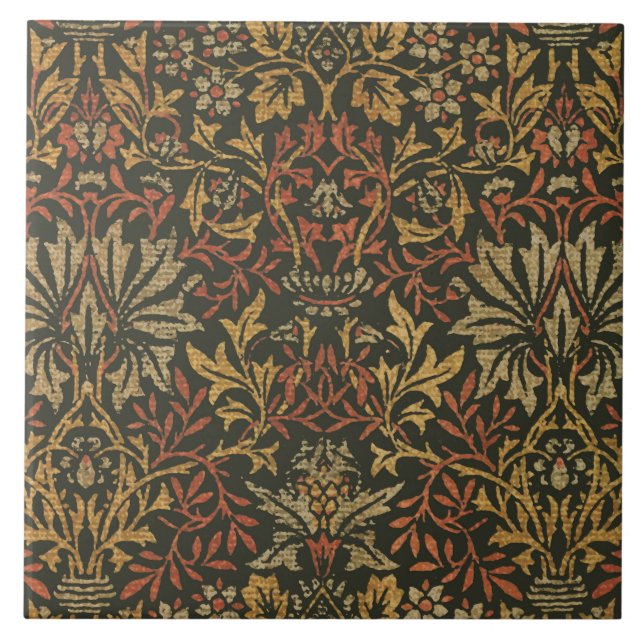 Carreau Tapisserie du jardin de fleurs William Morris (Devant)