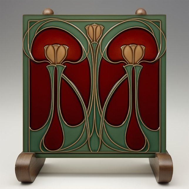 Carreau Tapisserie Tulip Art Nouveau Carrelage céramique (Créateur téléchargé)