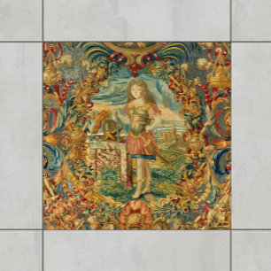 Carreau Tapisserie Vintage française Tons Motif