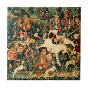 Carreau Tapisseries Unicorn Classique médiéval défend la c